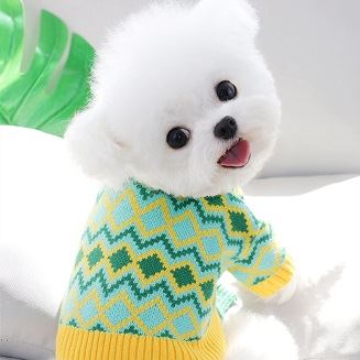 Fantaisie coeur concepteur de luxe vêtements pour chiens pull tricoté pull pour chien chat pour animaux de compagnie