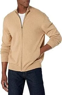 Pull en coton entièrement zippé pour homme