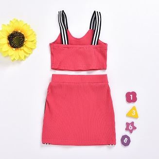Vêtements d'été pour enfants Ensemble de 2 jupes en tricot pour bébés filles